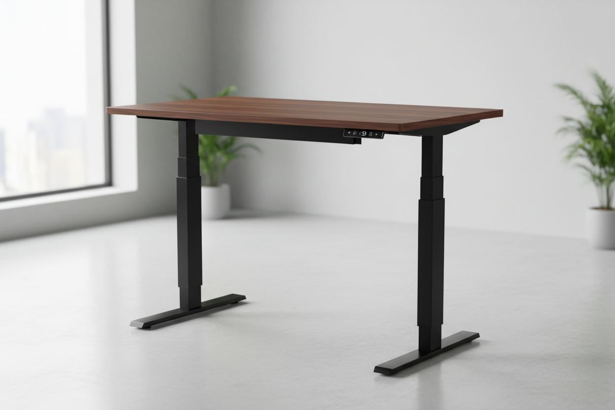 40 X 24 Inchs Electric Standing Desk, Height Adjustable, Sit Stand Up, Computer Office Desk with Splice Board, Black Frame/Black Top