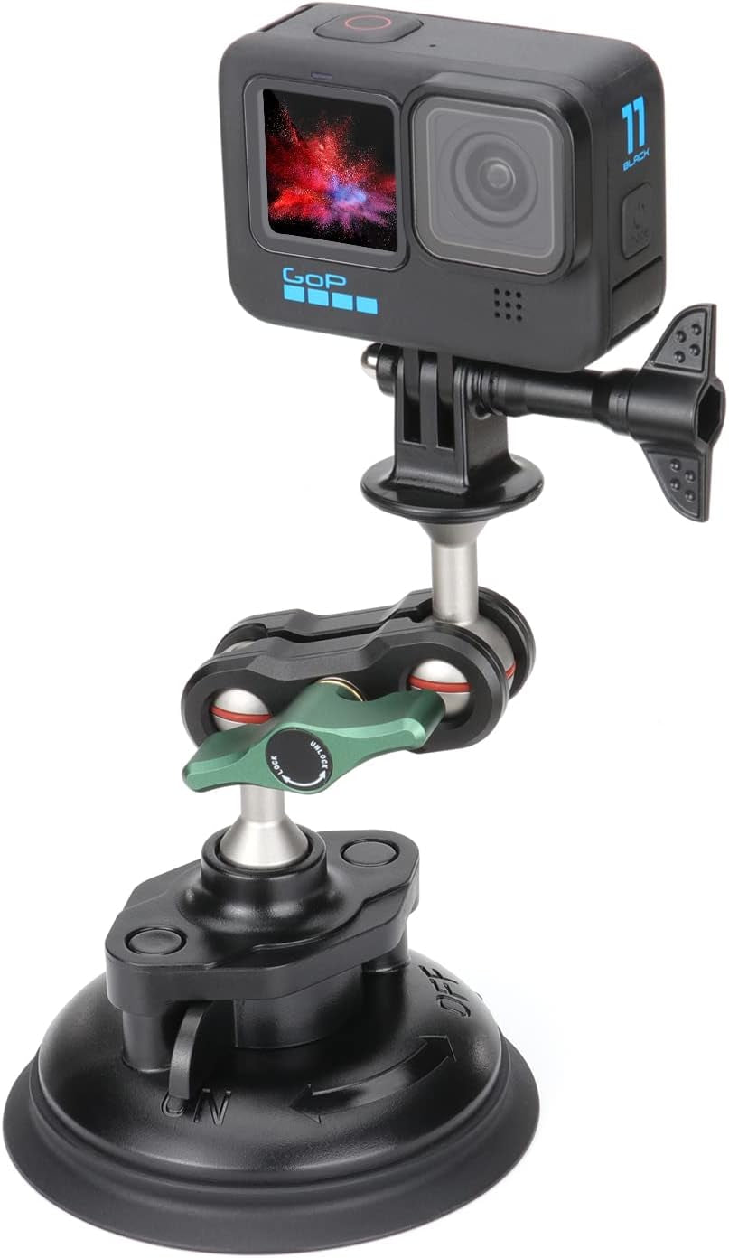 S1 Powerful Sports Camera Suction Cup Car Mount for Gopro Hero 13/12/11/10/9/