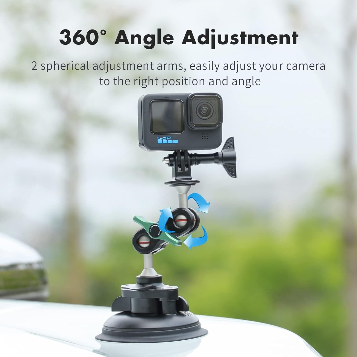 S1 Powerful Sports Camera Suction Cup Car Mount for Gopro Hero 13/12/11/10/9/
