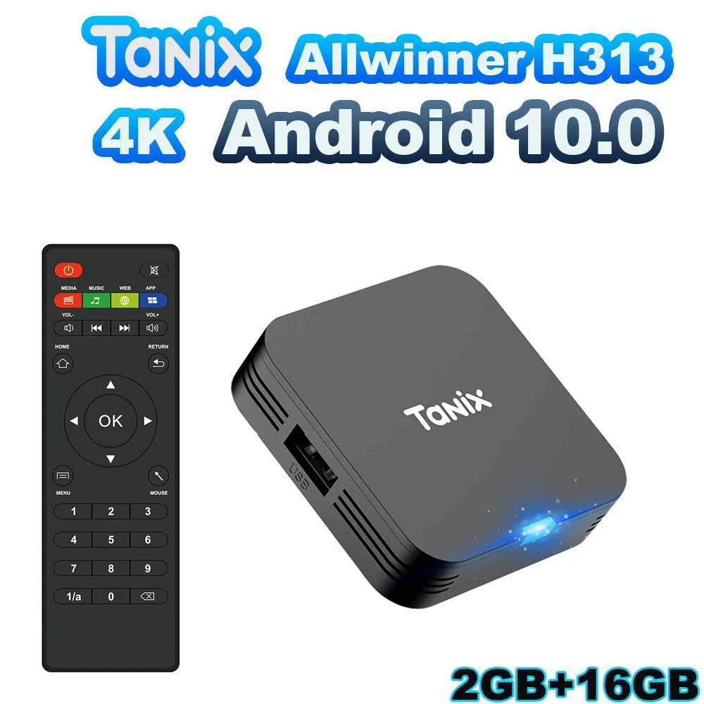 TANIX TX1 Android 10.0 Allwinner H313 Quad Core 4K HDR Mini Game TV Stick 2.4G Wifi RAM 1GB 2GB ROM 8GB 16GB Smart TV Box