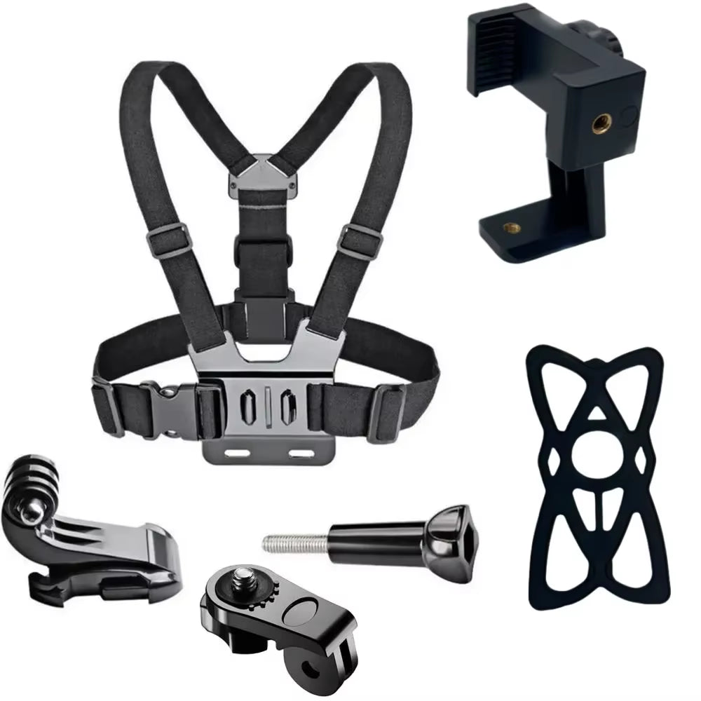 Chest Strap Phone Mount for Iphone Smart Phone Belt Body Harness Holder for Gopro Hero 13 12 11 10 9 Insta360 Dji Action Camera