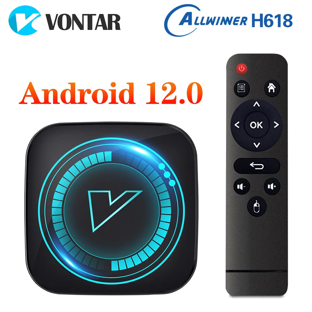 H618 Smart TV Box Android 12 Allwinner Quad Core Cortex A53 Support 8K Video Wifi Google Voice Media Player Set Top Box