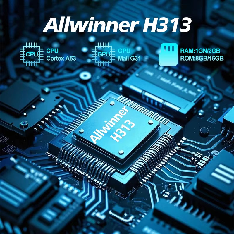 Hot Q Android 10.0 Fast Smart TV BOX 2GB 16GB Allwinner H313 Quad Core 4K 2.4G Wifi Set Top Box 1G8G Media Player