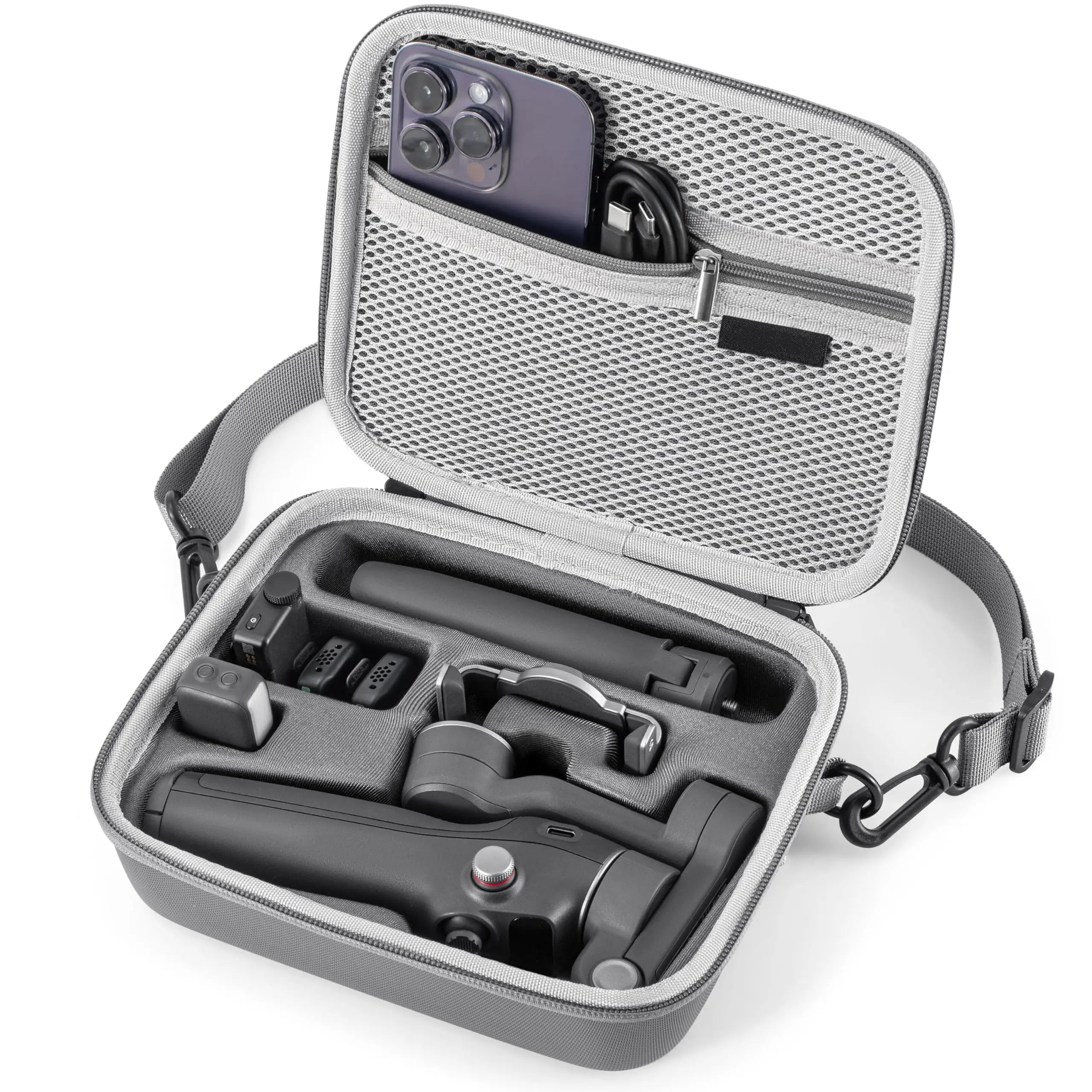 Osmo Mobile 7P Case,Portable PU Shoulder Bag for  OM 7 Pro/7 Gimbal Stabilizer Travel Case for  Osmo Mobile 7P Accessories