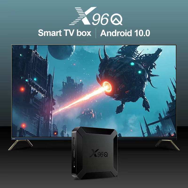 Hot Q Android 10.0 Fast Smart TV BOX 2GB 16GB Allwinner H313 Quad Core 4K 2.4G Wifi Set Top Box 1G8G Media Player