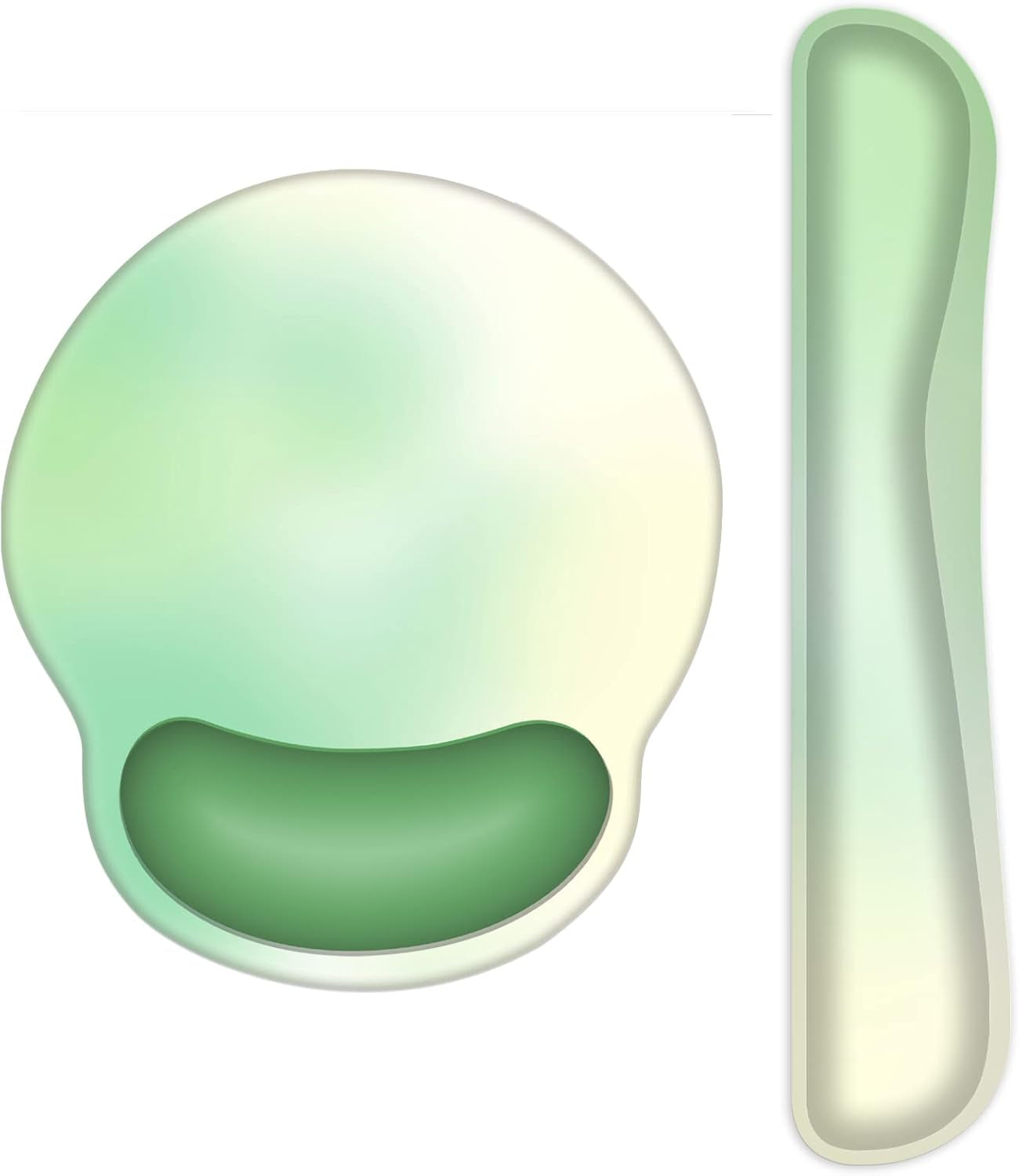 Ergonomic Keyboard Mouse Pad Wrist Rest Support Set for Laptop/Computer/Desktop,Memory Foam Hand Rest Wrist Cushion for Gaming/Office,Lightweight Comfortable & Pain Relief (Greyish White)