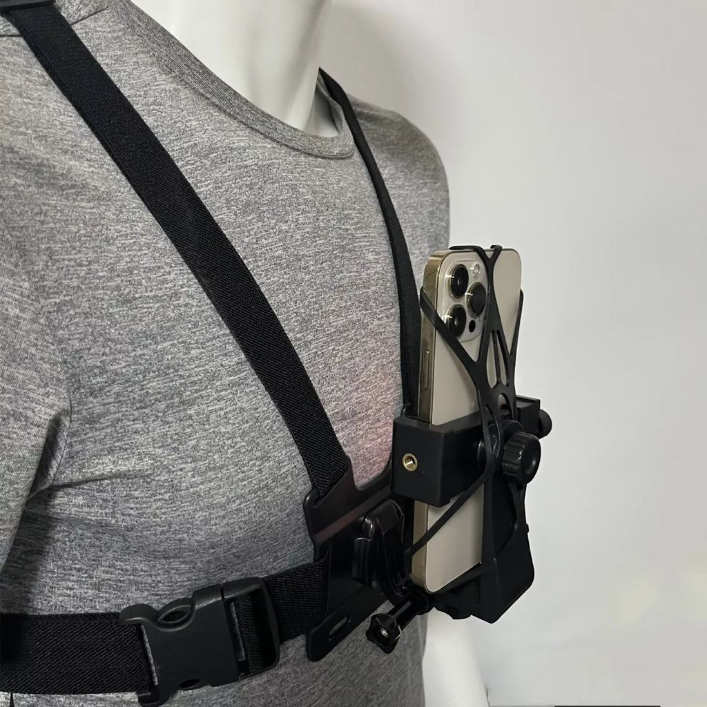 Chest Strap Phone Mount for Iphone Smart Phone Belt Body Harness Holder for Gopro Hero 13 12 11 10 9 Insta360 Dji Action Camera
