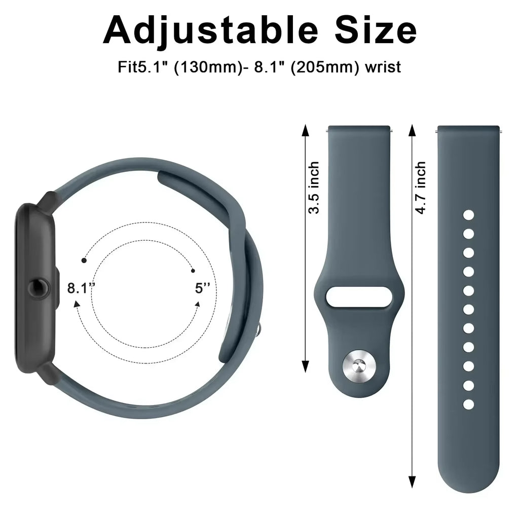 20Mm 22Mm Watch Strap for  Gts/4/3/2/Gts2/4 Mini/Gtr4/3/2/2E/47Mm Smartwatch Silicone Bracelet Watchabnd  Gts Band
