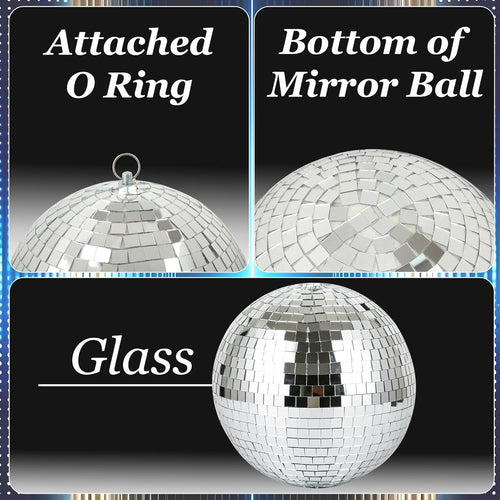 8Inch Disco Ball Decor Mirror Balls Hanging Disco for Party Decorations Wedding Home