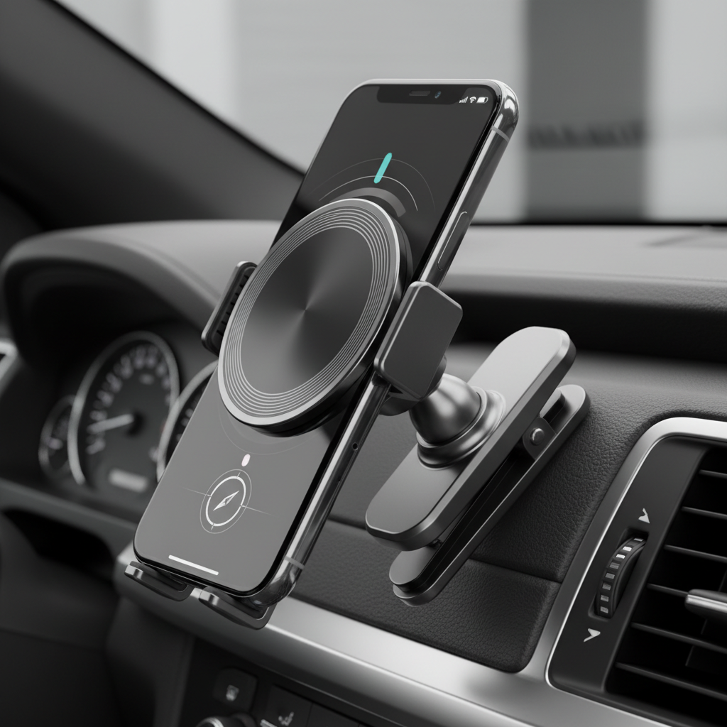 Magnetic Phone Car Mount - 360° Rotation Dashboard & Air Vent Holder for iPhone, Samsung, All Smartphones