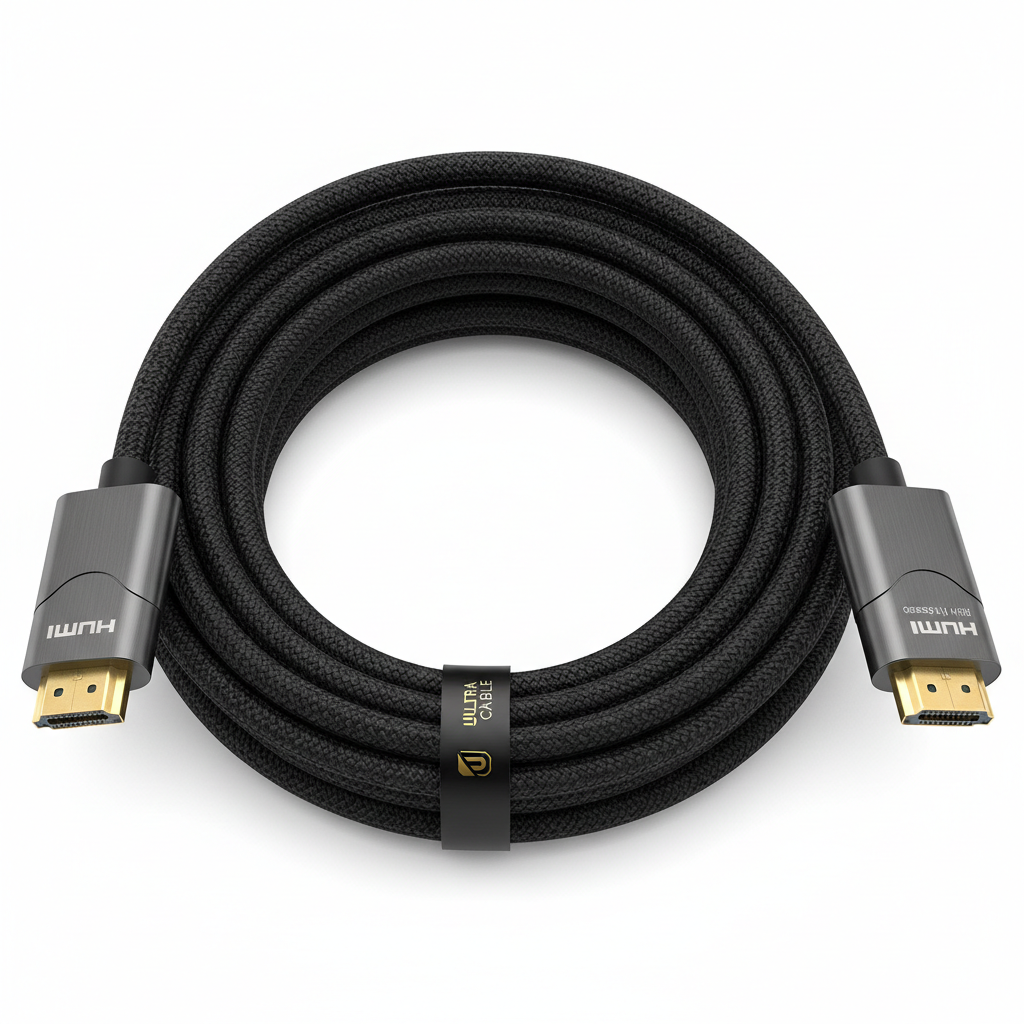 Premium HDMI 2.1 Cable 8K - 6.5ft High Speed Cable for TV Box, Gaming, Streaming - 4K 120Hz Compatible